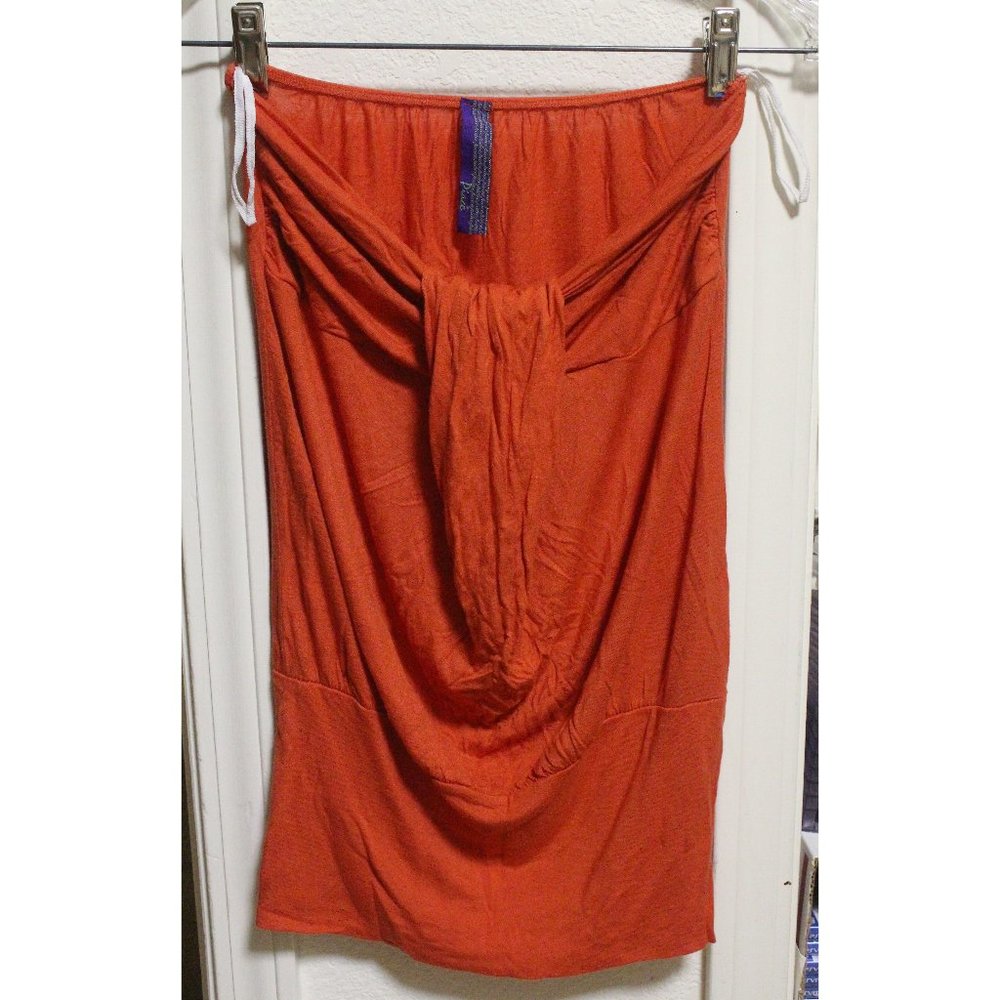 "piace" orange strapless top